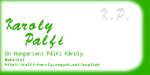 karoly palfi business card