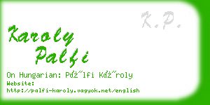 karoly palfi business card